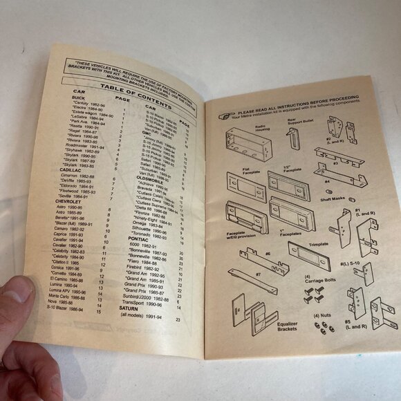 99-4544 /AW-444GM General Motors GM Radio Stereo Installation Instructions 82-96 - Picture 5 of 5